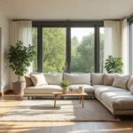 Colchón limpio, ventanas de calidad, sofás rinconera y portal elegante
